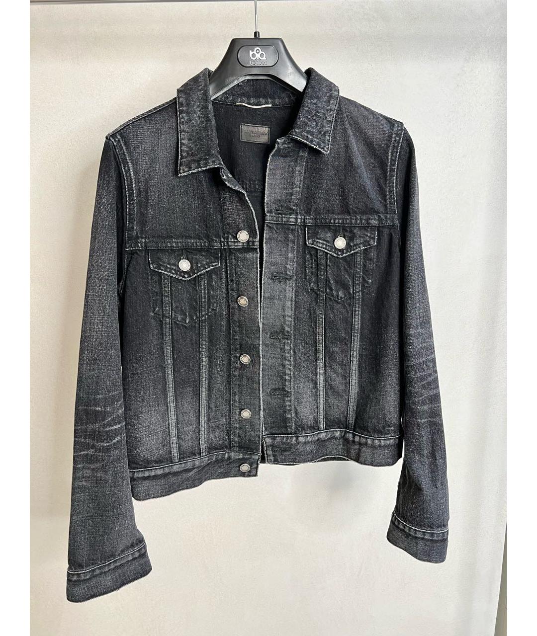 SAINT LAURENT Черная деним куртка, фото 5