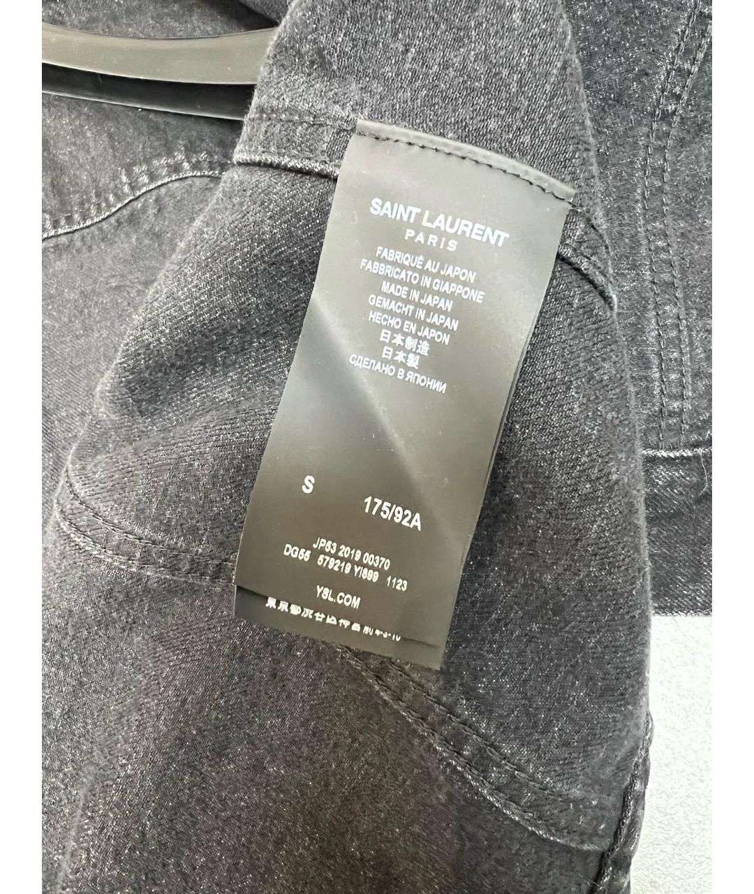 SAINT LAURENT Черная деним куртка, фото 4