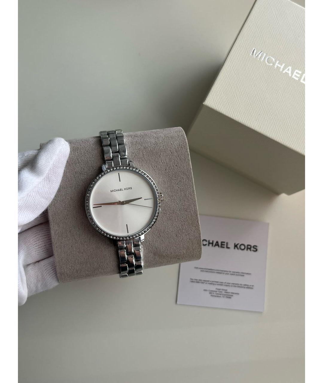 MICHAEL KORS Серебряные стеклянные часы, фото 5
