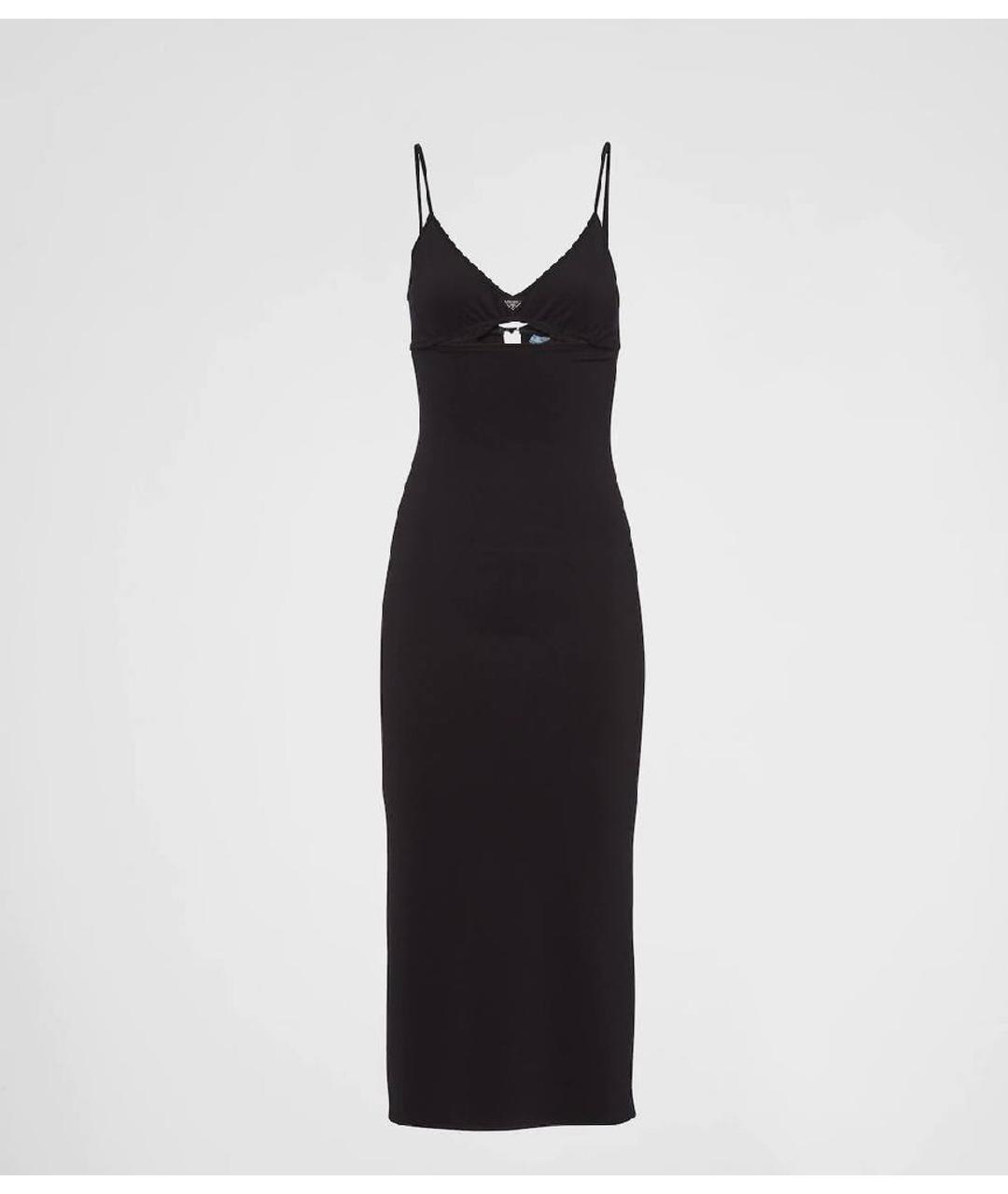 PRADA Черное полиэстеровое коктейльное платье, фото 6