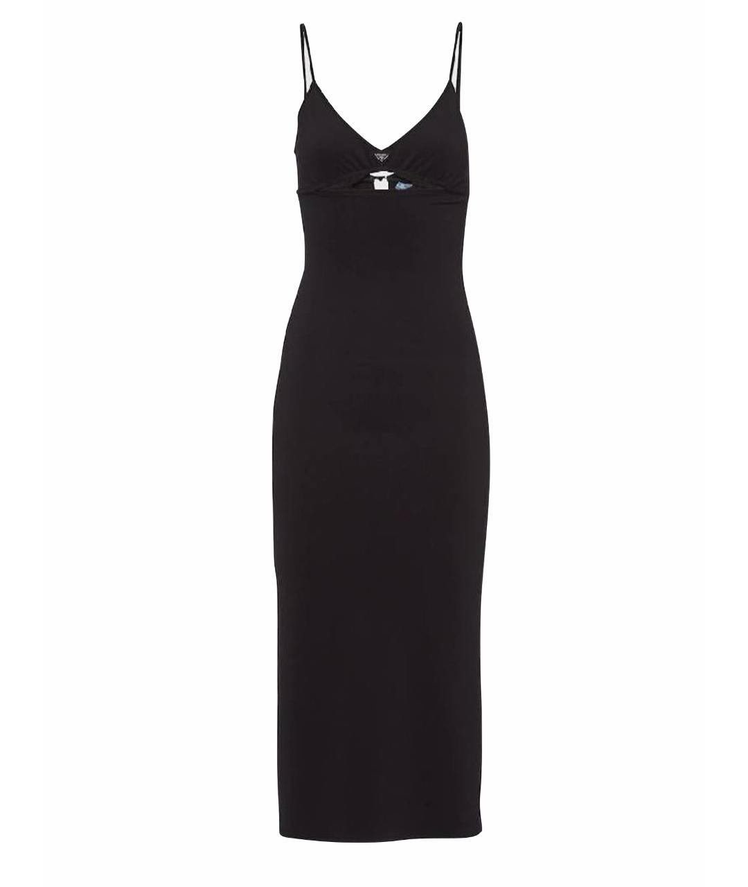 PRADA Черное полиэстеровое коктейльное платье, фото 1