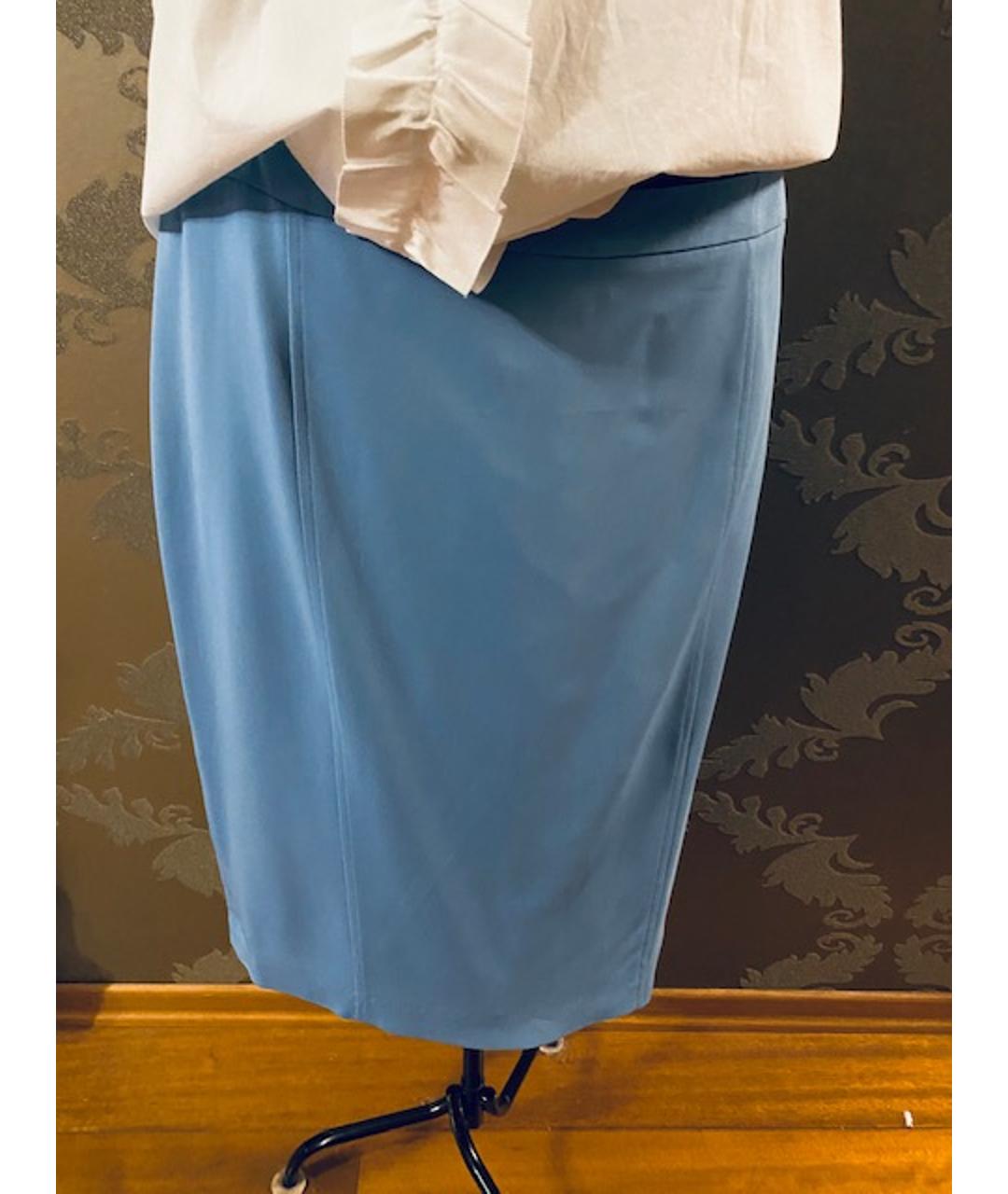 GIORGIO GRATI Голубой вискозный костюм с юбками, фото 5
