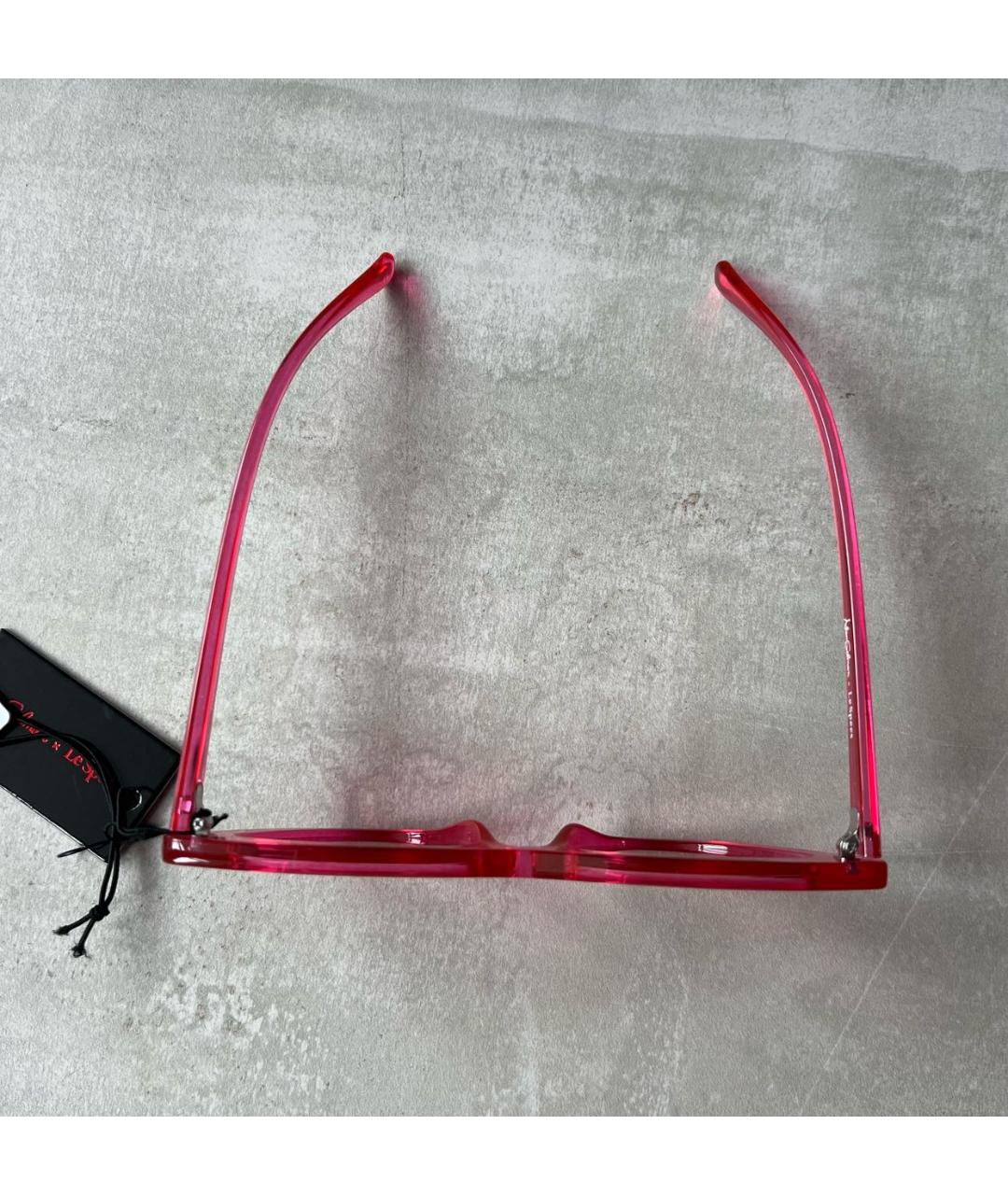 LE SPECS Розовые пластиковые солнцезащитные очки, фото 4