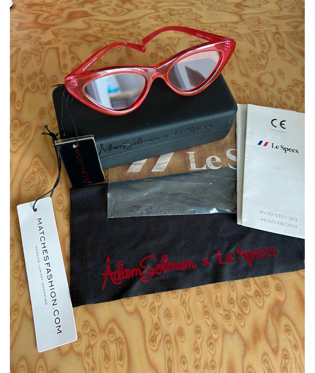 LE SPECS Розовые пластиковые солнцезащитные очки, фото 7
