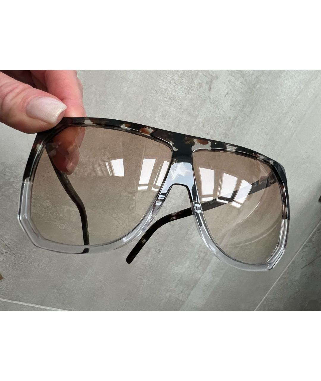 LOEWE Коричневые пластиковые солнцезащитные очки, фото 5