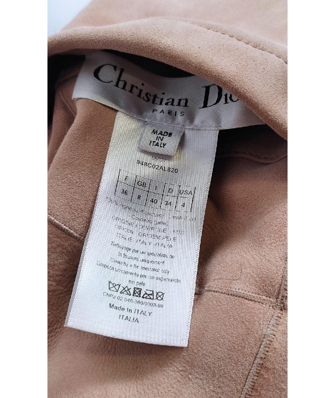 CHRISTIAN DIOR PRE-OWNED Розовая кожаная дубленка, фото 8