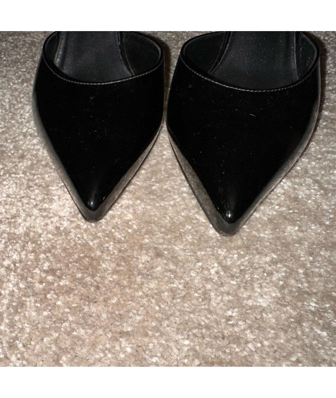 SAINT LAURENT Черные туфли из лакированной кожи, фото 8