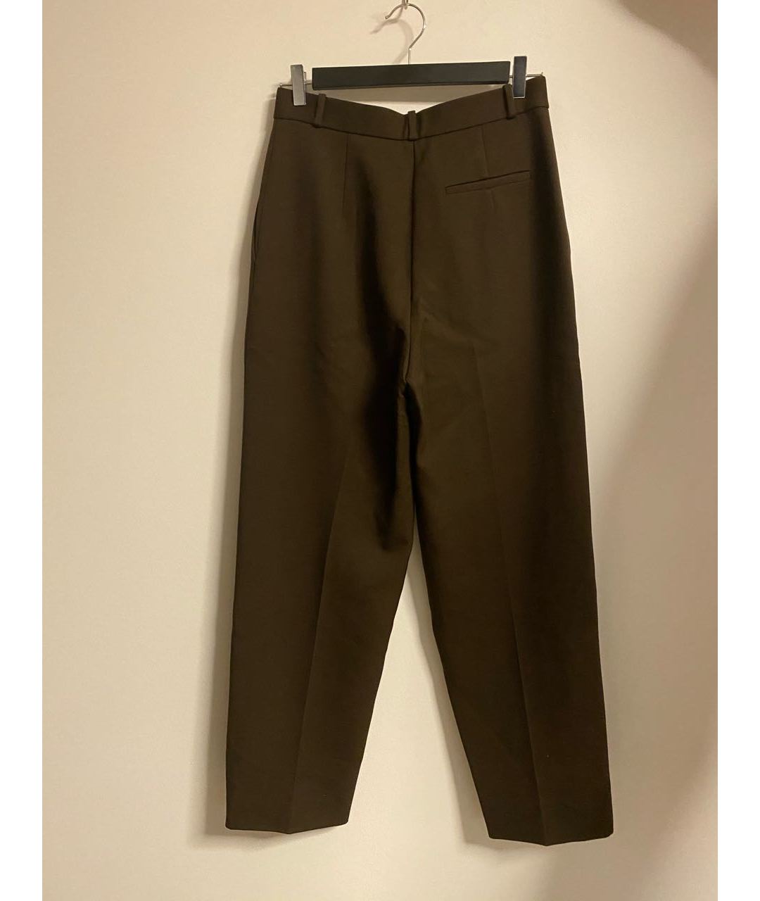 THE ROW Коричневые шерстяные прямые брюки, фото 2