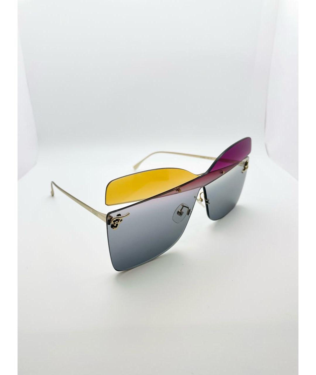 FENDI Мульти металлические солнцезащитные очки, фото 2