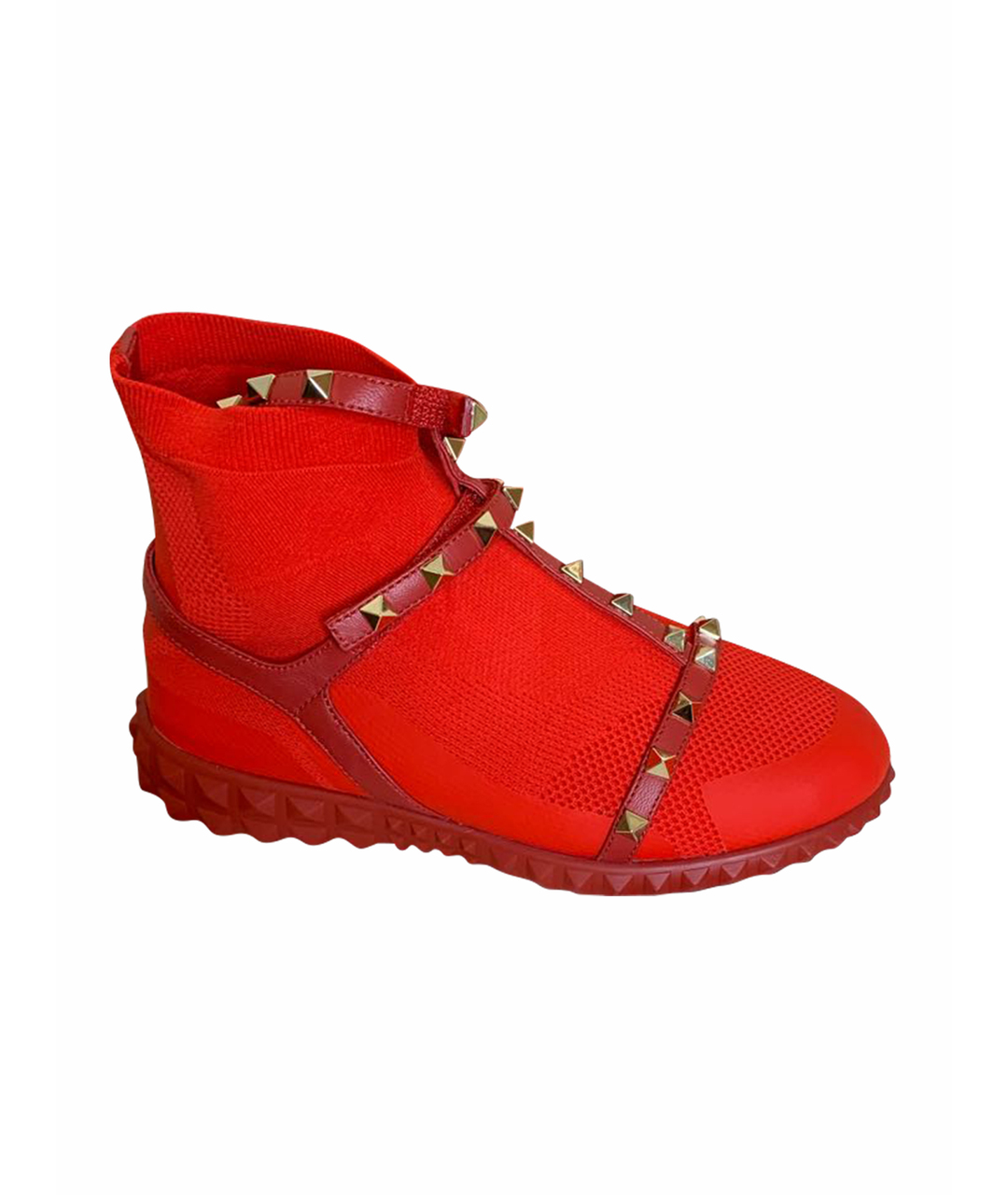 VALENTINO Красные текстильные кроссовки, фото 1