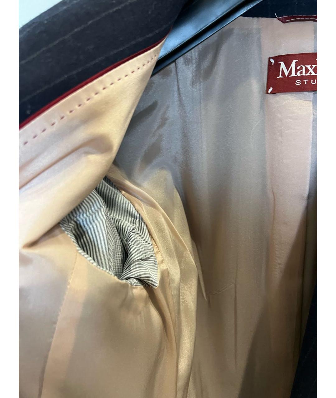 MAX MARA STUDIO Темно-синий жакет/пиджак, фото 6