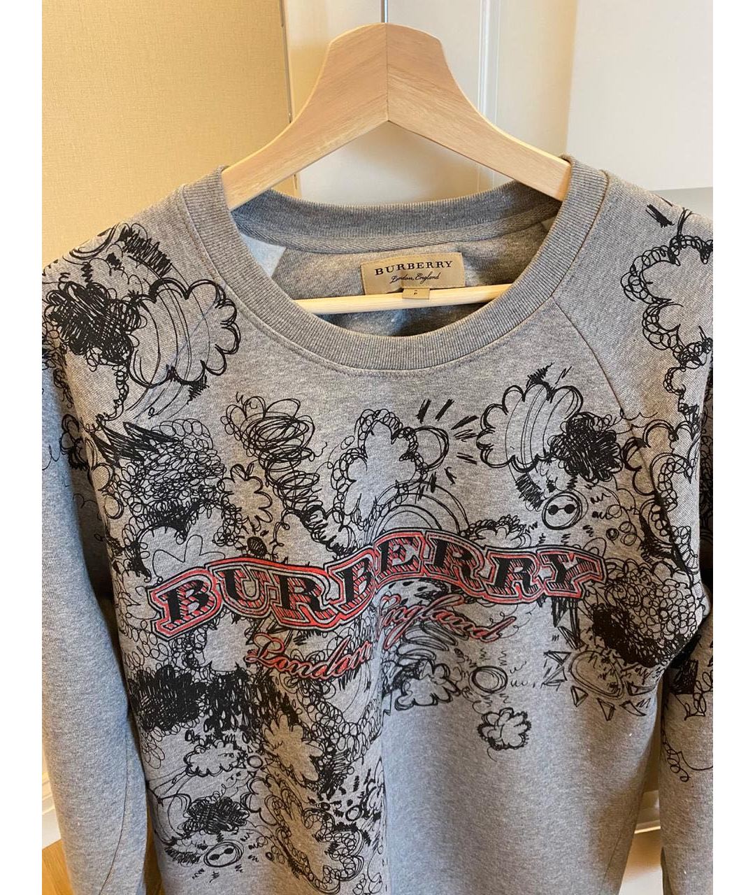BURBERRY Серый хлопковый джемпер / свитер, фото 3
