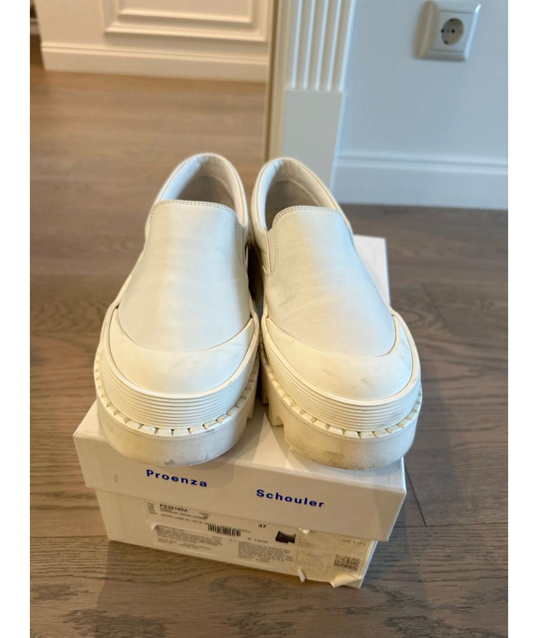 PROENZA SCHOULER Белые кожаные ботинки, фото 2