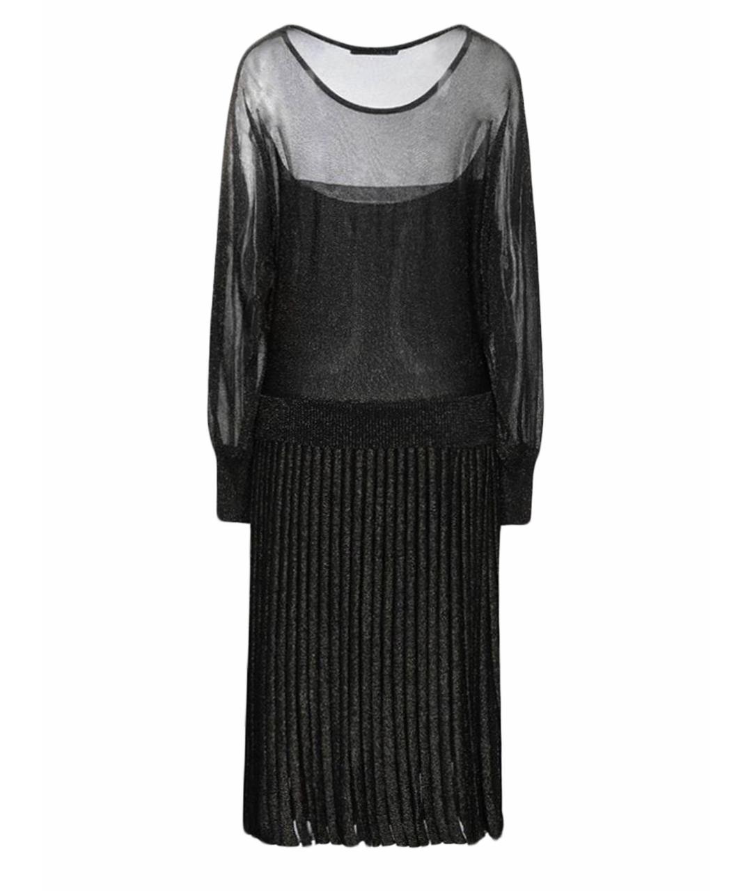 ALBERTA FERRETTI Черное вискозное вечернее платье, фото 1