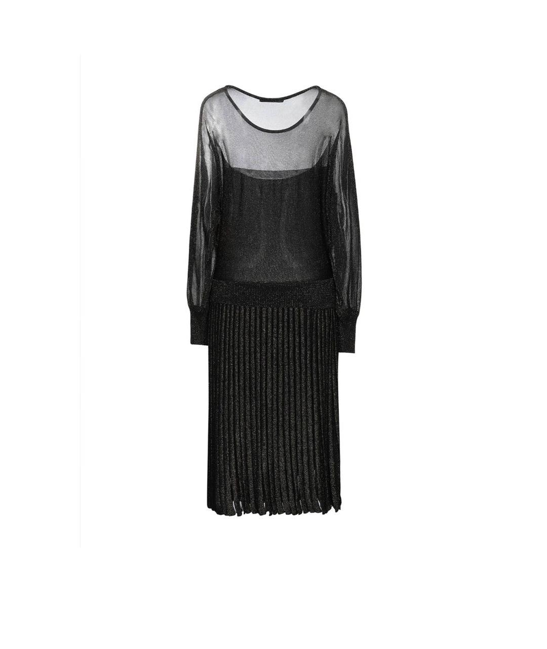 ALBERTA FERRETTI Черное вискозное вечернее платье, фото 6