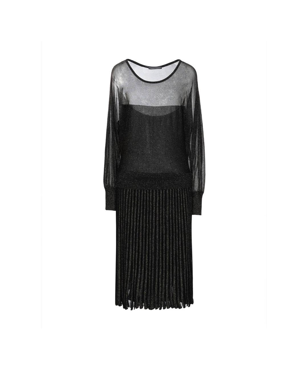 ALBERTA FERRETTI Черное вискозное вечернее платье, фото 2