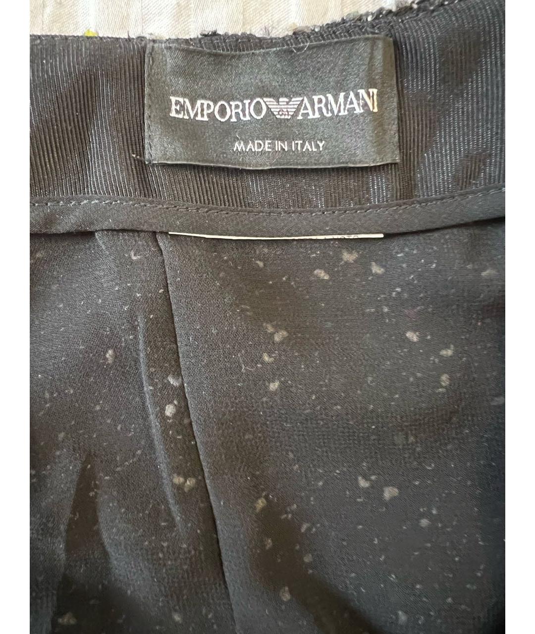 EMPORIO ARMANI Черная полиэстеровая юбка мини, фото 5