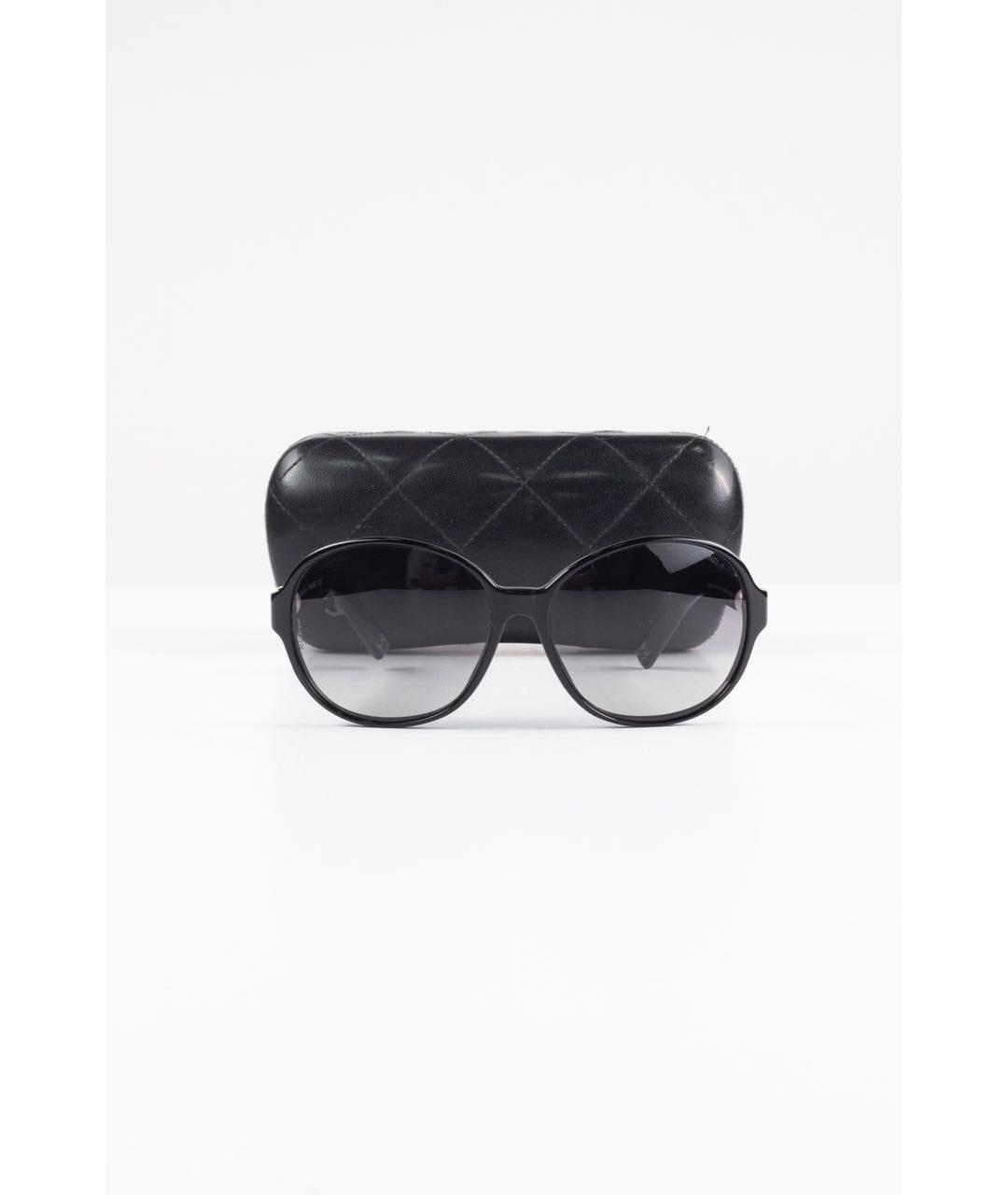 CHANEL PRE-OWNED Черные пластиковые солнцезащитные очки, фото 4