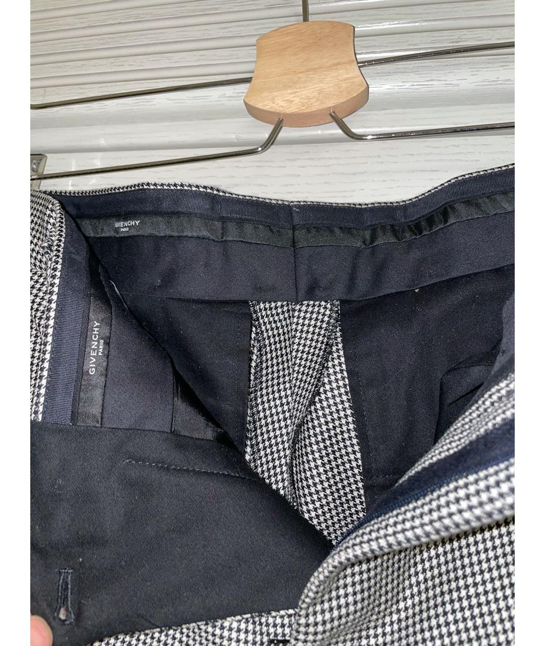 GIVENCHY Антрацитовые хлопковые классические брюки, фото 3