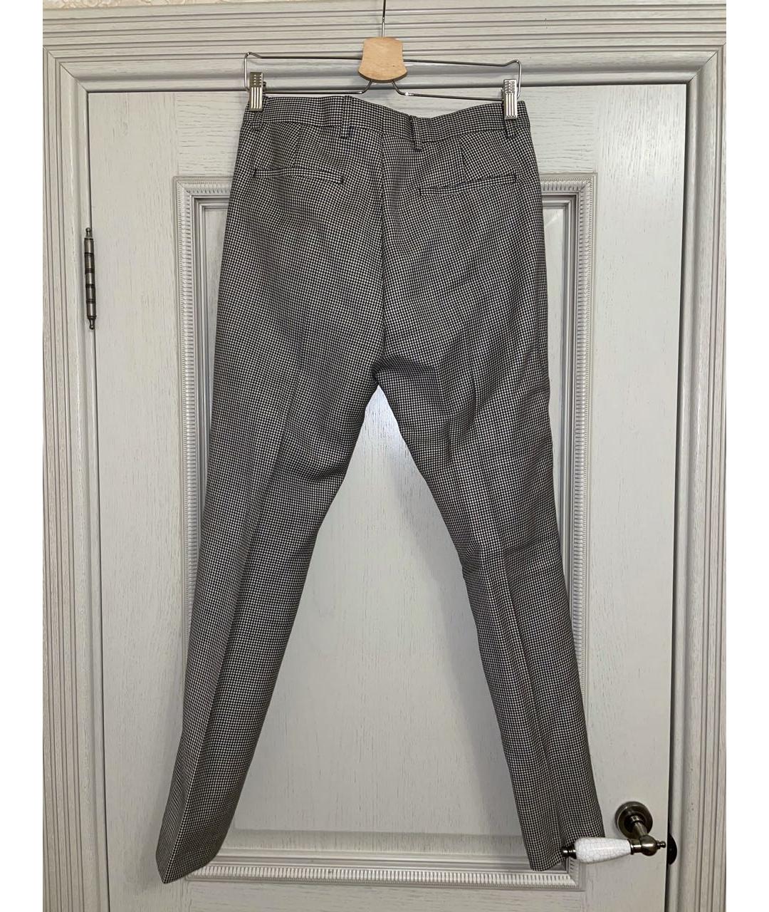 GIVENCHY Антрацитовые хлопковые классические брюки, фото 2