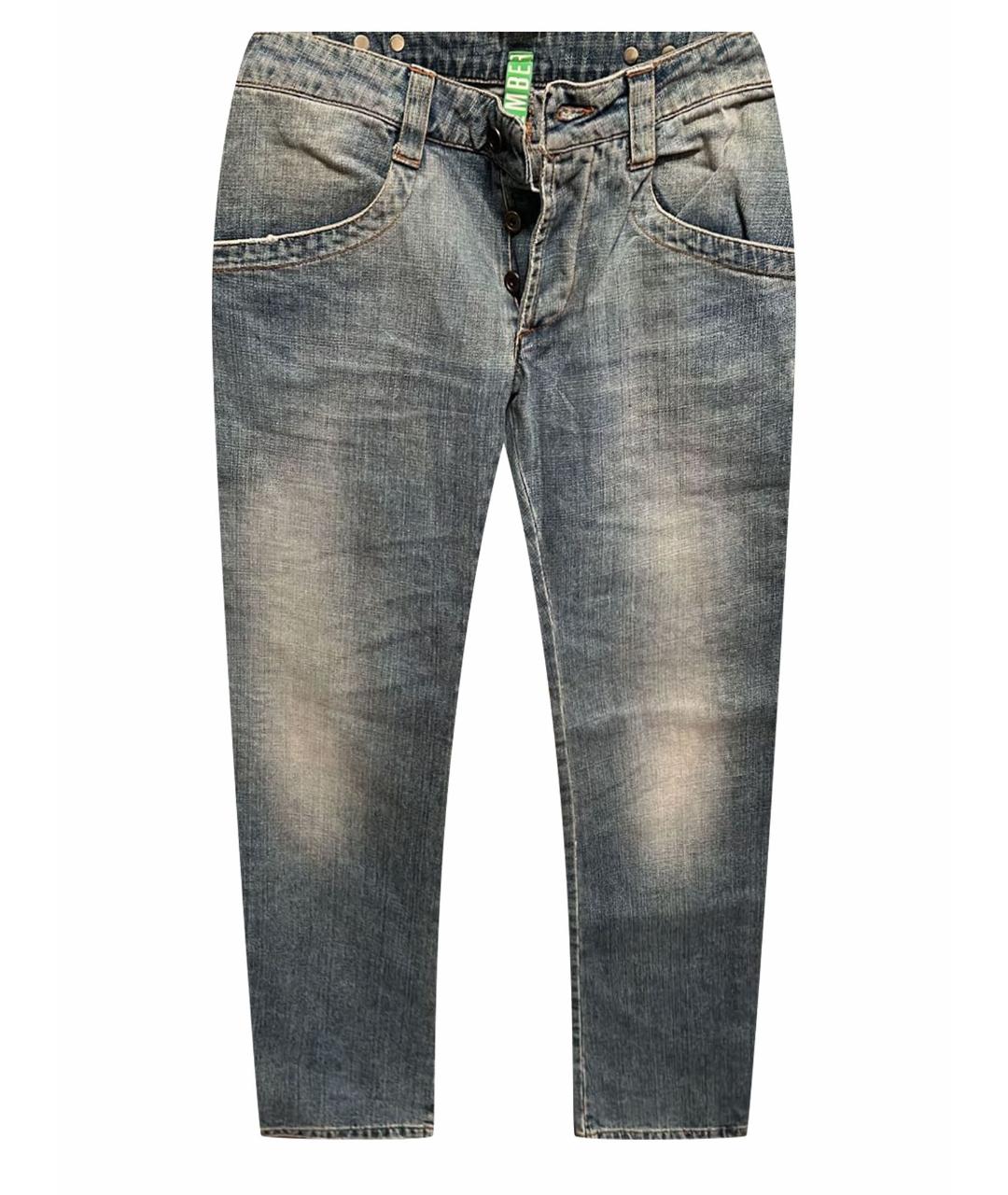 BIKKEMBERGS Голубые прямые джинсы, фото 1