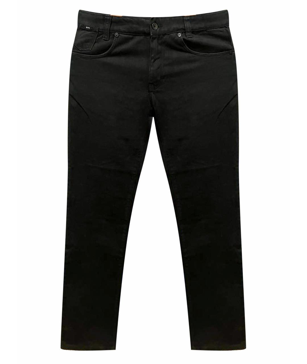 HUGO BOSS Черные хлопковые прямые джинсы, фото 1