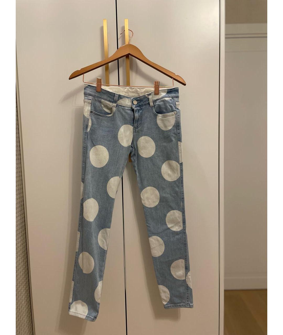 STELLA MCCARTNEY Голубые хлопковые джинсы слим, фото 7