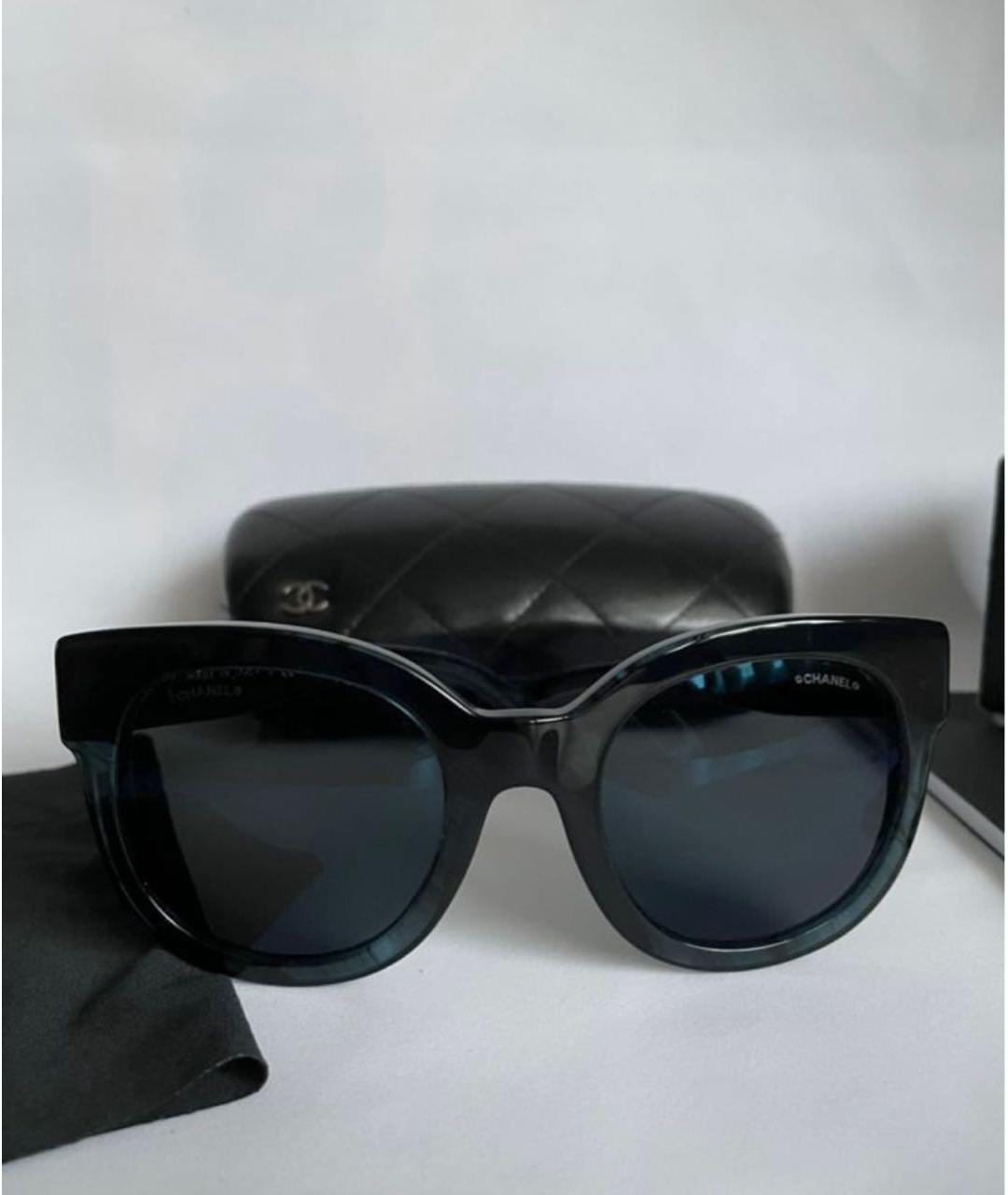 CHANEL PRE-OWNED Черные солнцезащитные очки, фото 9