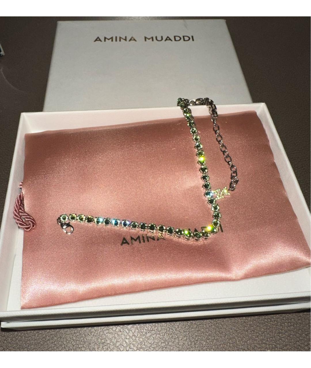 Amina Muaddi Салатовый браслет, фото 3