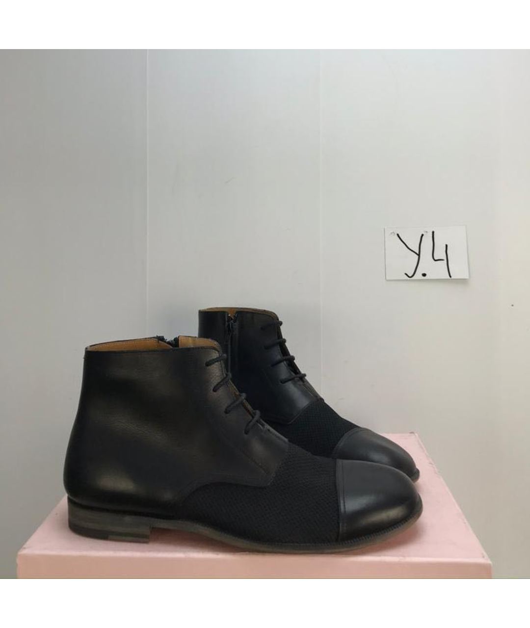 MAISON MARGIELA Черные кожаные высокие ботинки, фото 7