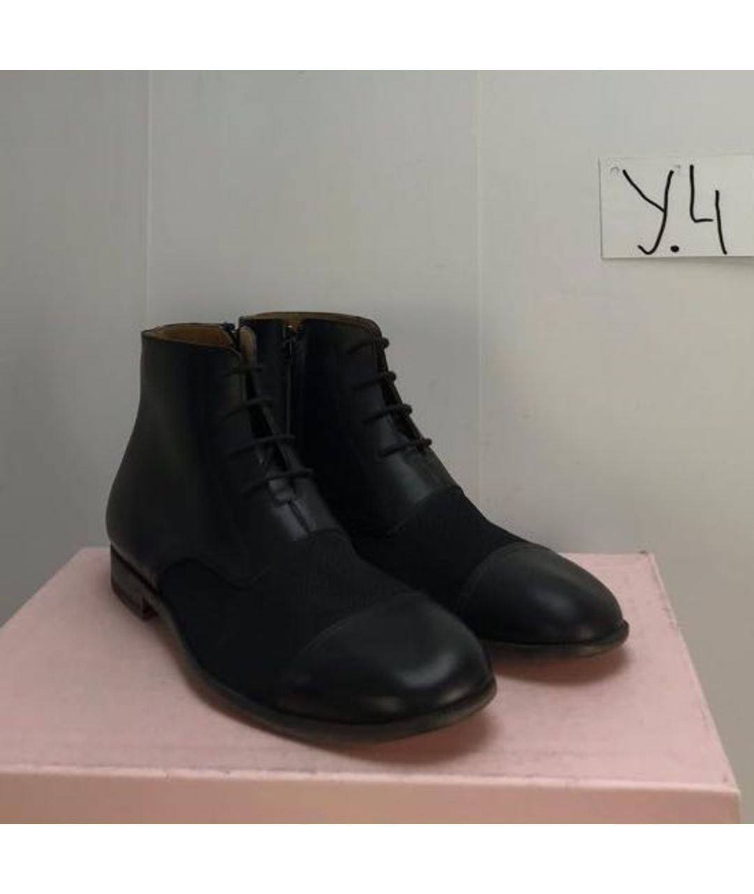 MAISON MARGIELA Черные кожаные высокие ботинки, фото 2