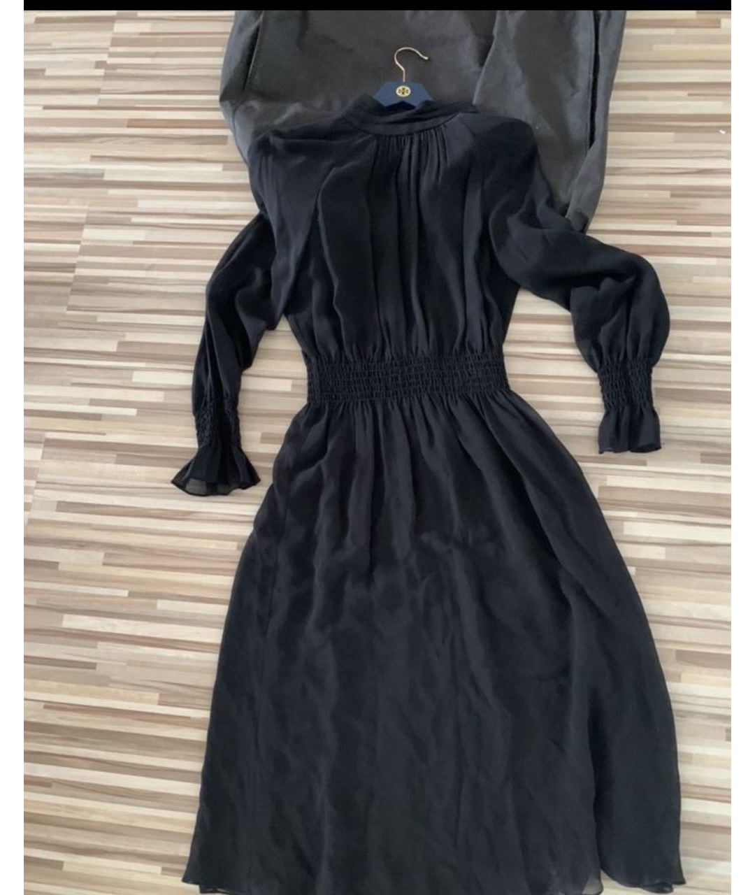 TORY BURCH Черное шелковое повседневное платье, фото 9