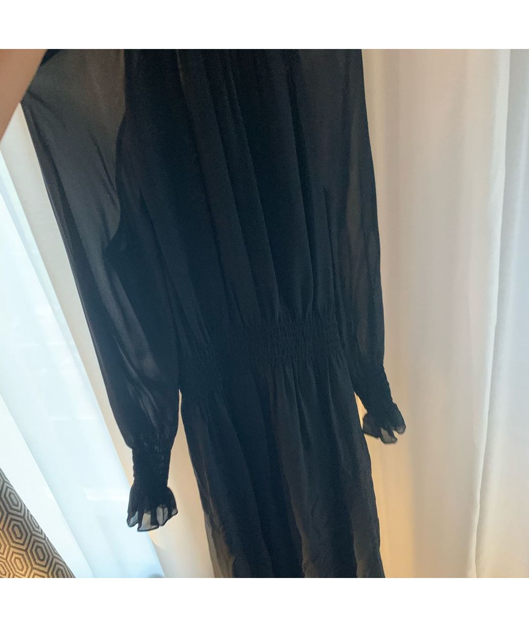 TORY BURCH Черное шелковое повседневное платье, фото 6