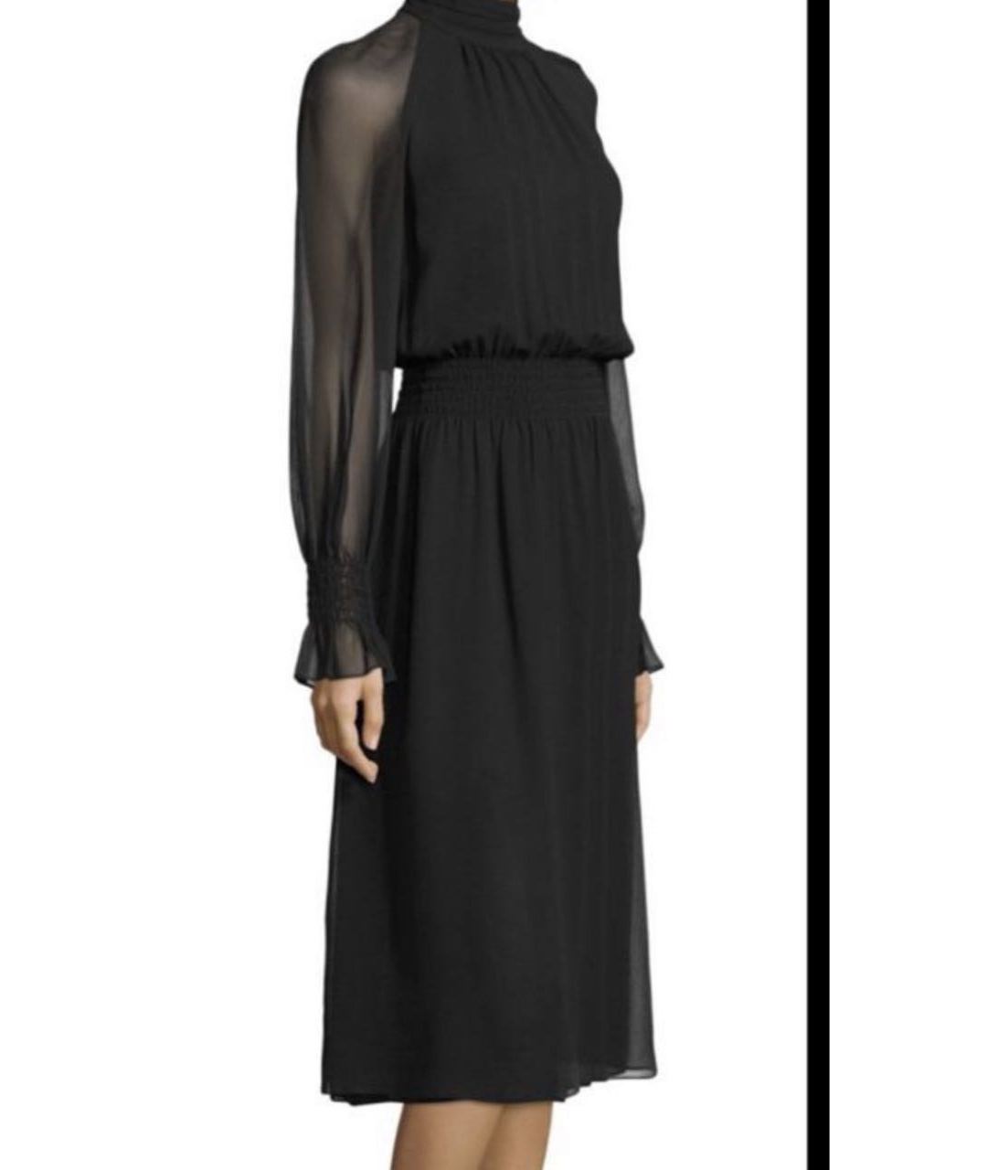TORY BURCH Черное шелковое повседневное платье, фото 3