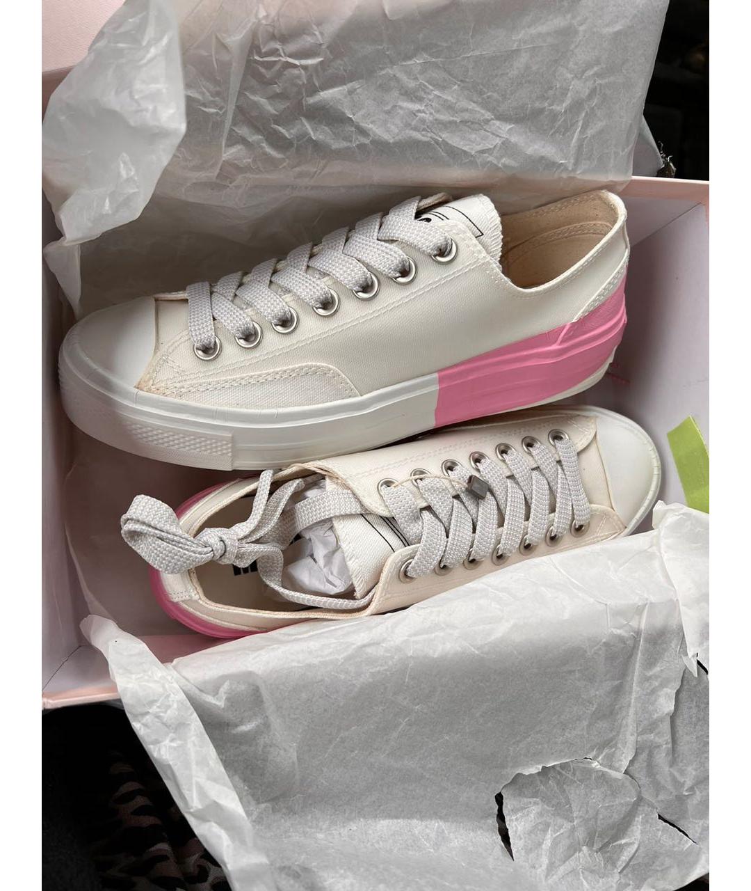 MSGM Белые текстильные кеды, фото 5