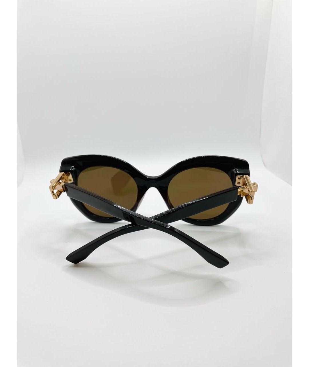 FENDI Коричневые пластиковые солнцезащитные очки, фото 2