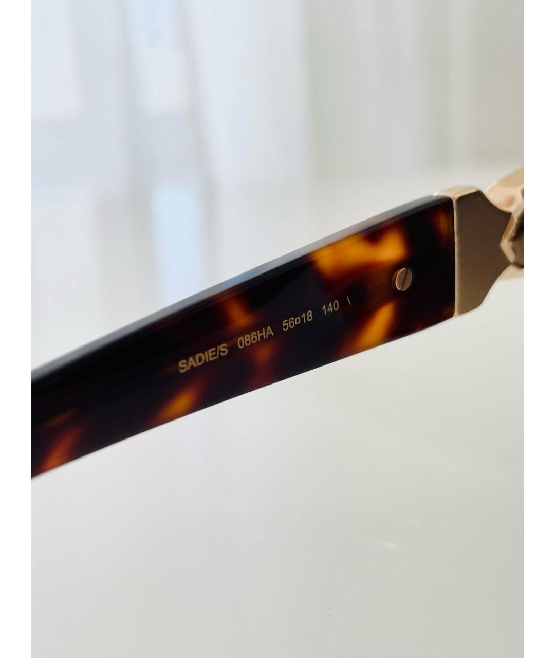 JIMMY CHOO Коричневые пластиковые солнцезащитные очки, фото 7