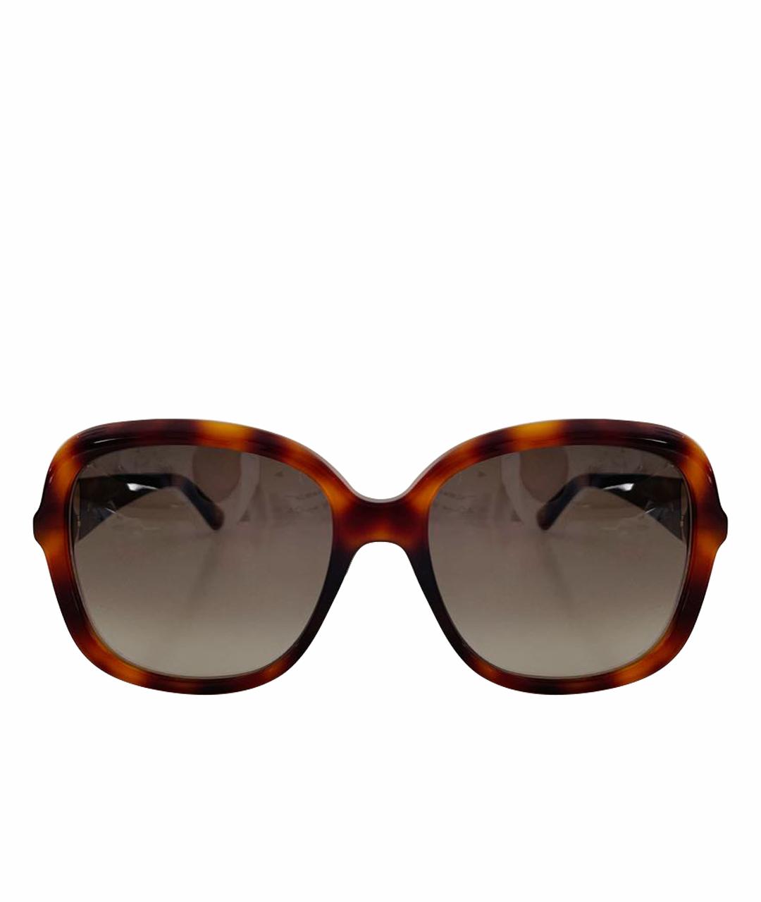 JIMMY CHOO Коричневые пластиковые солнцезащитные очки, фото 1