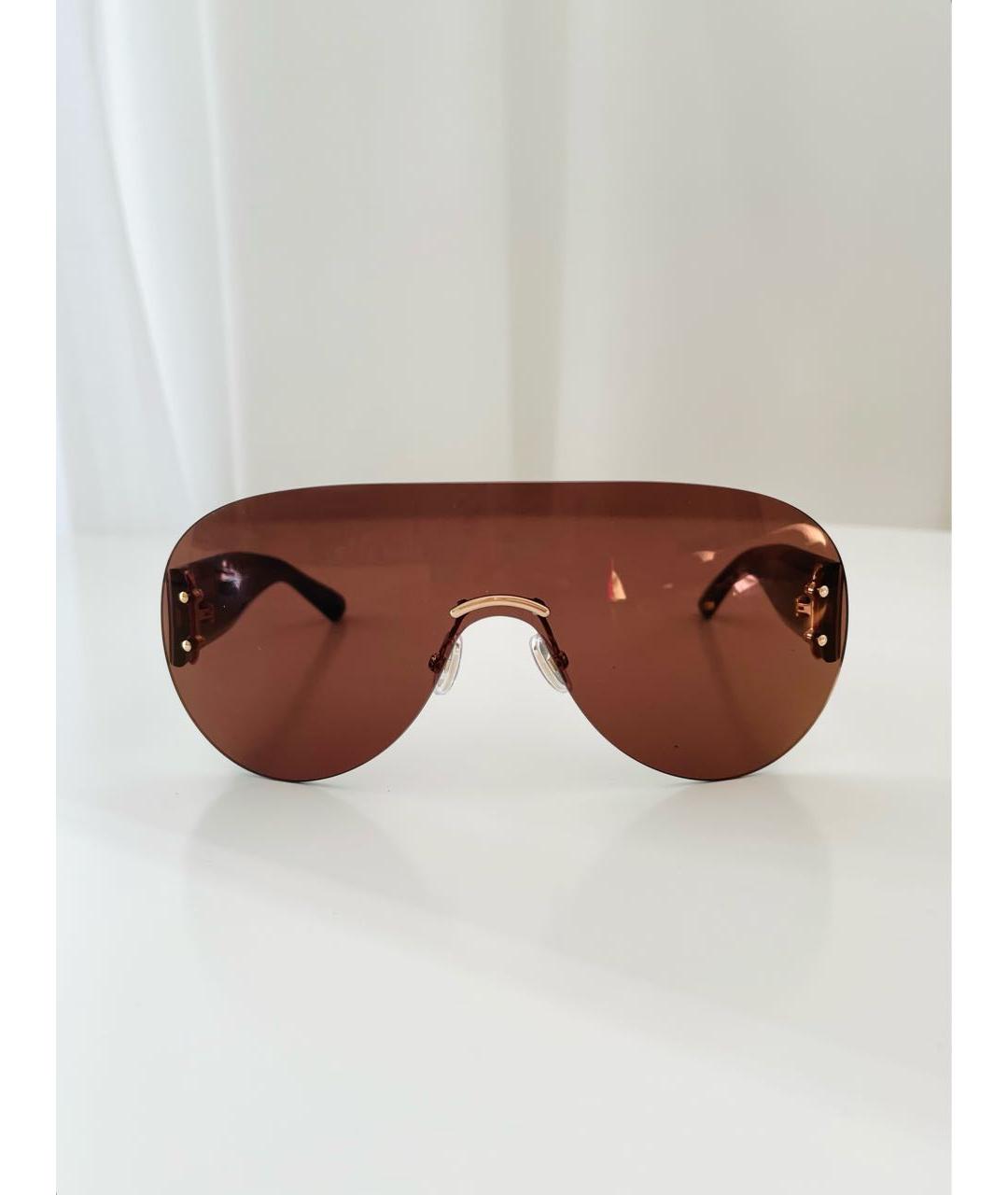 JIMMY CHOO Коричневые пластиковые солнцезащитные очки, фото 9