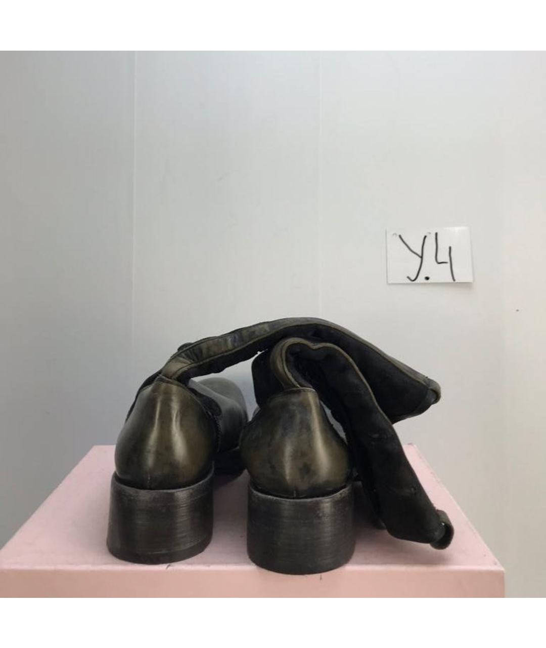 JOHN VARVATOS Черные кожаные высокие ботинки, фото 5