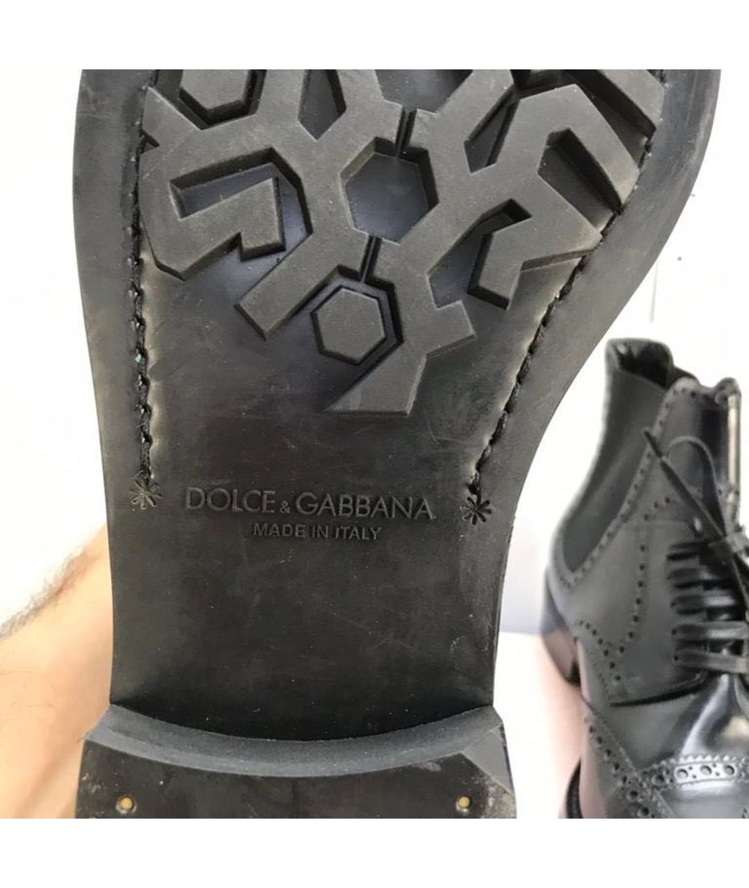 DOLCE&GABBANA Черные высокие ботинки из лакированной кожи, фото 6