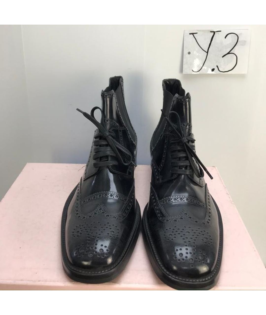 DOLCE&GABBANA Черные высокие ботинки из лакированной кожи, фото 3