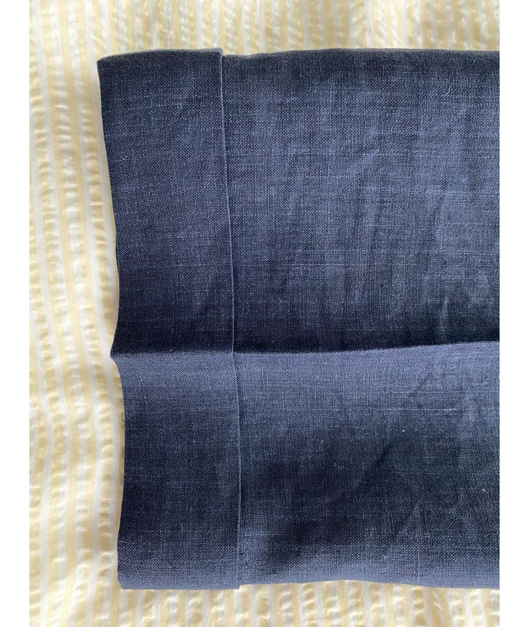 CH CAROLINA HERRERA Темно-синие льняные повседневные брюки, фото 5