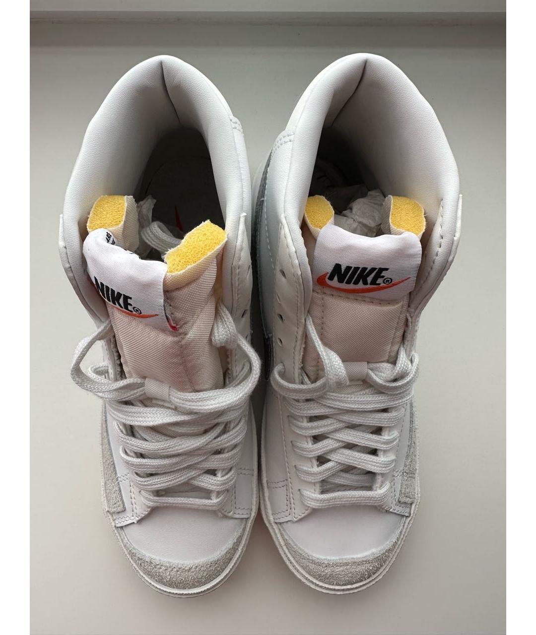NIKE Белые кожаные кроссовки, фото 3