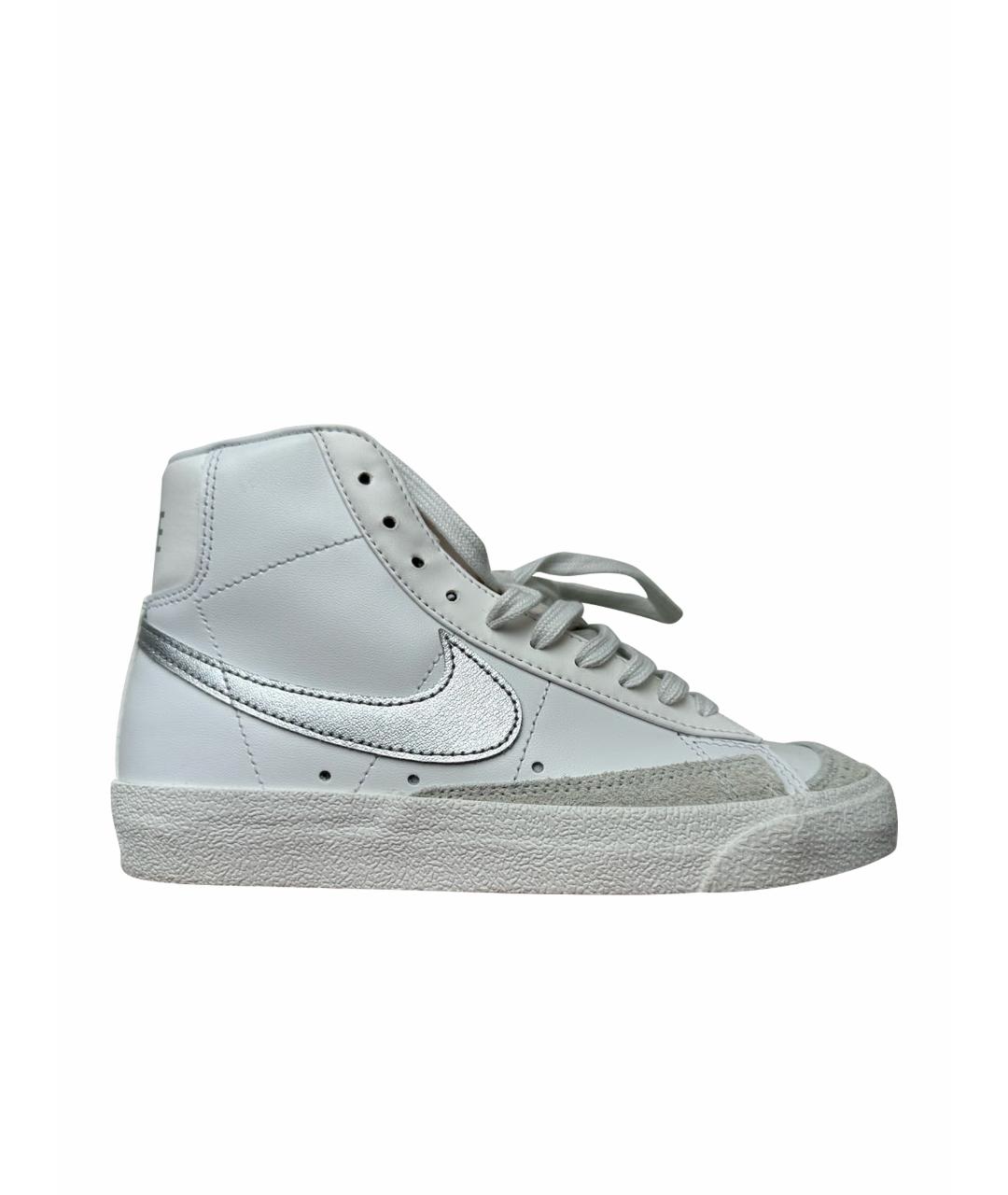 NIKE Белые кожаные кроссовки, фото 1