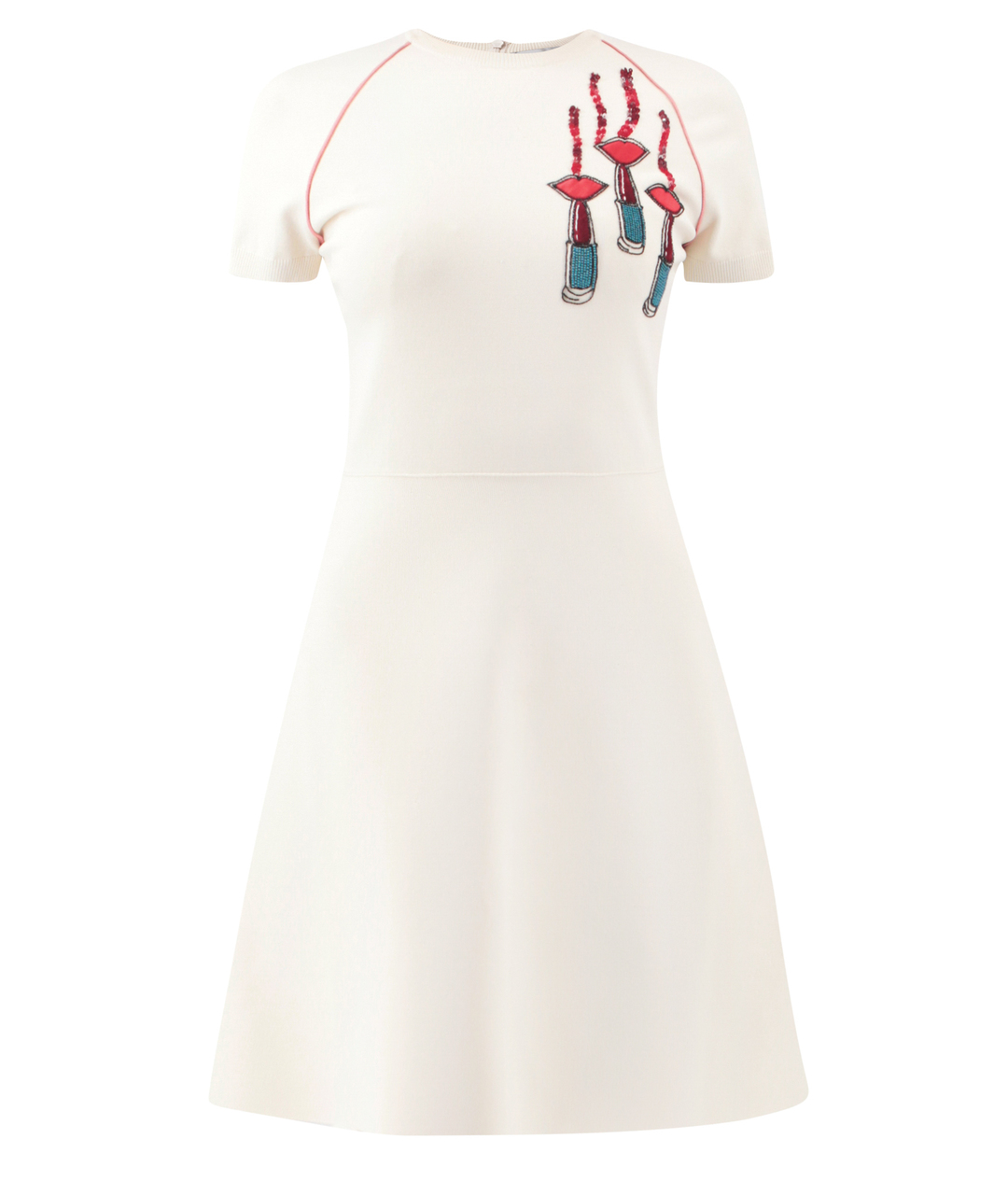 VALENTINO Белое вискозное повседневное платье, фото 1