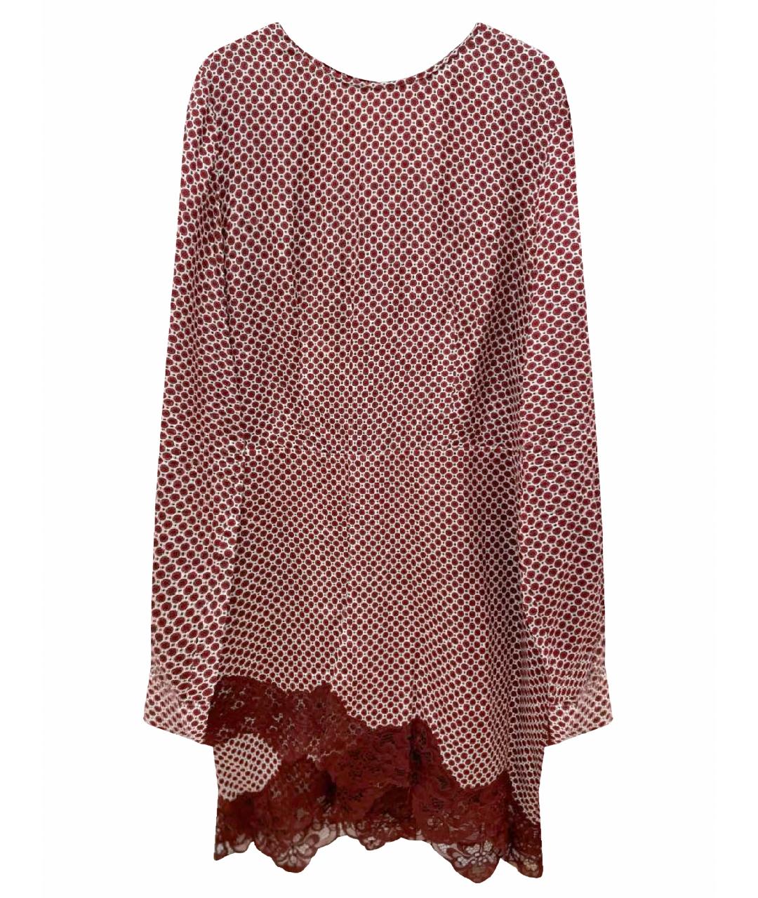 STELLA MCCARTNEY Бордовое шелковое коктейльное платье, фото 1