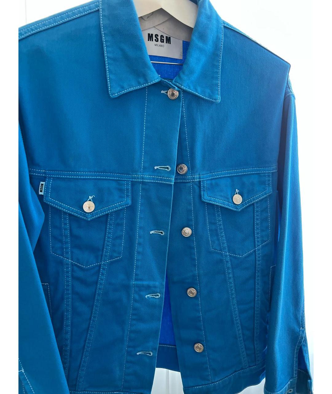MSGM Синяя деним куртка, фото 4