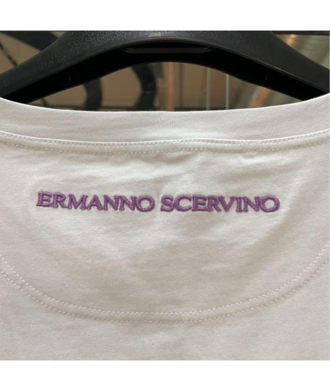 ERMANNO SCERVINO Белая футболка, фото 4