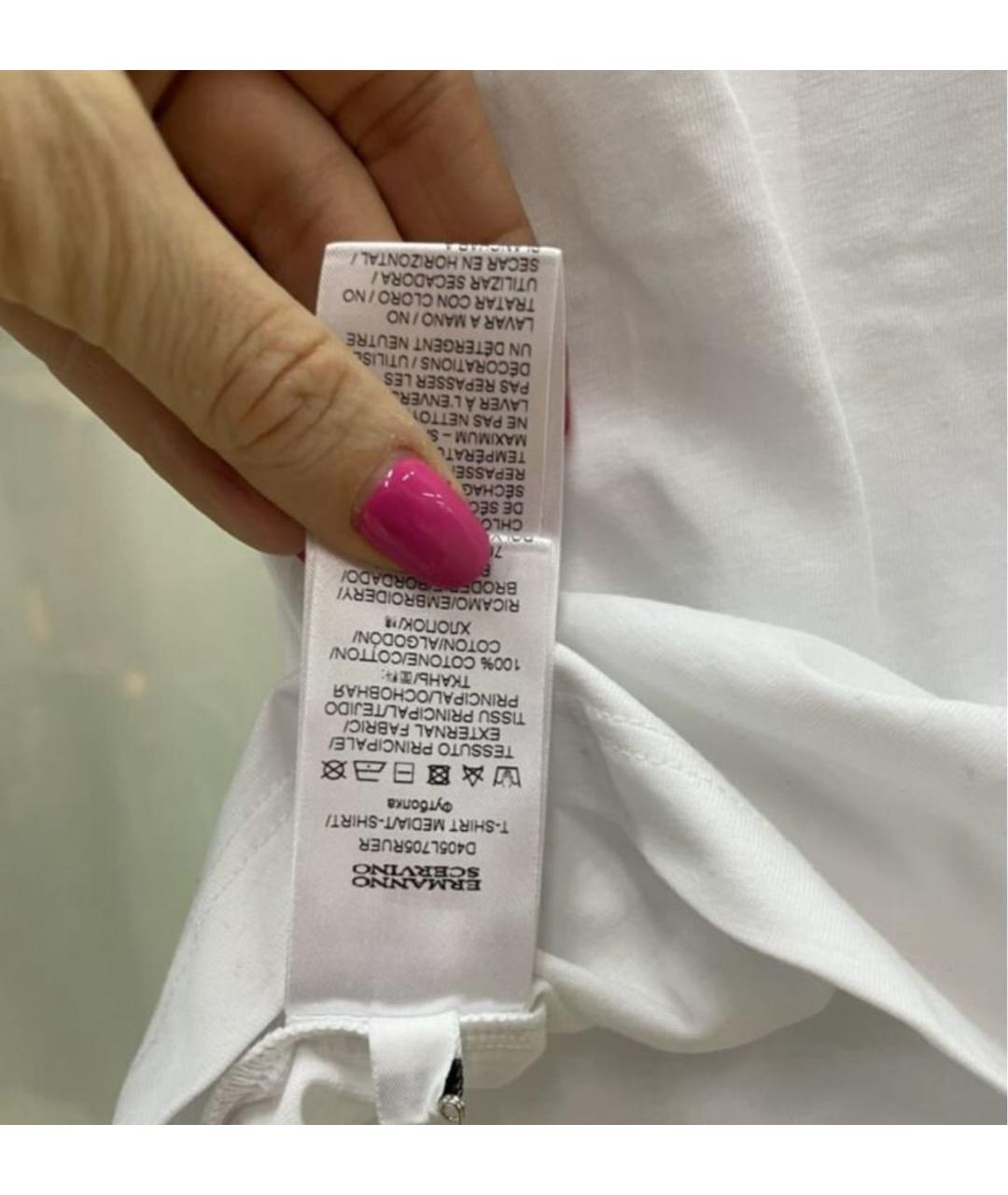 ERMANNO SCERVINO Белая футболка, фото 6